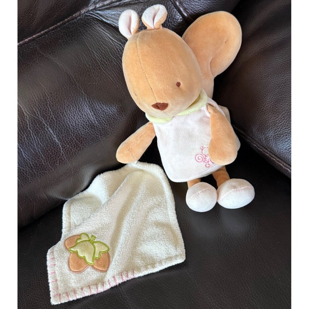 Augusta du Bay baby squirrel lovey security‎ plush stuffed acorn blanket